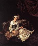 BEGA, Cornelis The Lute Player  ghjgy oil painting